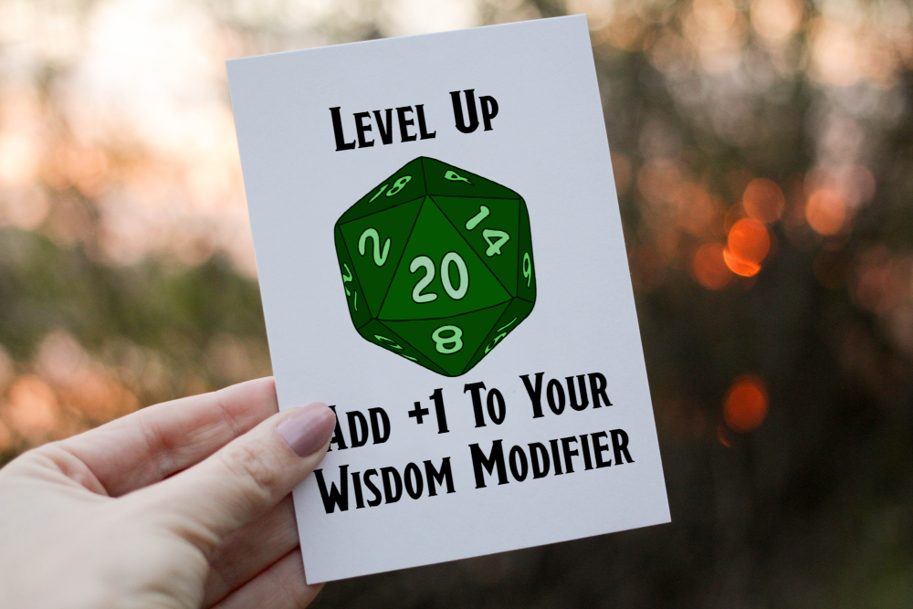 Level Up Add 1 To Your Wisdom Modifier Dungeons and Dragons - Click Image to Close